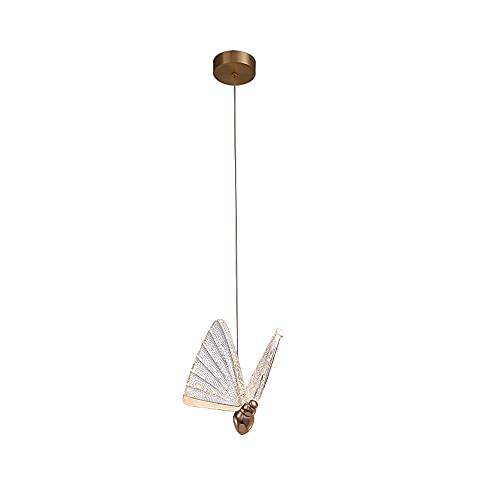 Lustre papillon LED design chic en acrylique pour sublimer un escalier moderne