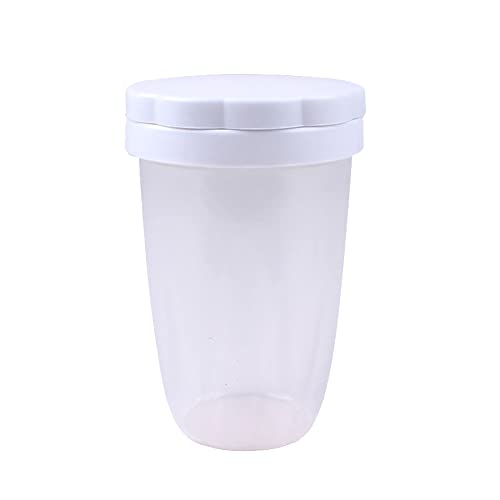 HugeDE Plastic Flour & Powder Shaker - Large Sugar, Pepper, Spice & Baking Flour Sifter with Lid for Cocoa & Cinnamon