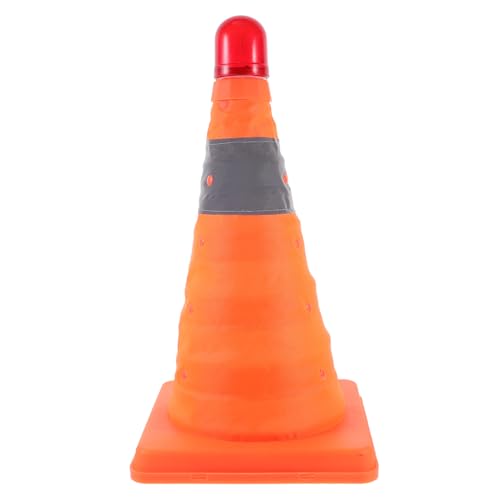 ABOOFAN Señal De Advertencia De Cono De Tráfico De Cono De Seguridad Vial Reflectante Con Luz Led Para Aparcamientos y Formación De Conductores