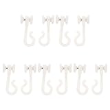 SHINEOFI 10 Piezas Polea de Gancho para Mosquitera Rueda Mosquitera Accesorios para Polea de Cortina Enrollable Ganchos para Riel de Cortina para Sistemas de Suspensión de Toldos