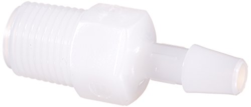 Eldon James A2-3HDPE High Density Polyethylene Adapter Fitting, 1/8-27 NPT to 3/16