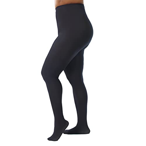 Image of Silky Toes Plus Size Tights for Women | 60D Soft Opaque Comfort Fit Pantyhose | Black or Colored 1-2 pairs | 1X-8X