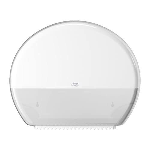 Tork 554020A Elevation Jumbo Bath Tissue Roll Dispenser, 14.2" Height x 17.2" Width x 5.2" Depth, White (Case of 1 Dispenser) For use with Tork 12021502 and 11010402 - image 1