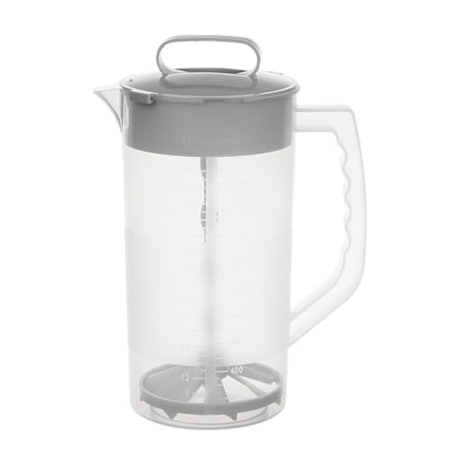 Contenedor de de jarra de té: jarra de bebidas de gran capacidad con tapa a prueba de derrames, boquilla fácil | Jarabarra para la cerveza fría, agua con infusión de frutas, mezclas de batidos, b