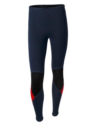 Fldy Herren Neopren Hose 3mm Lang Taucheranzug Hose Zum Schnorcheln Schwimmen Surfen Kanufahren Dunkelblau XXL