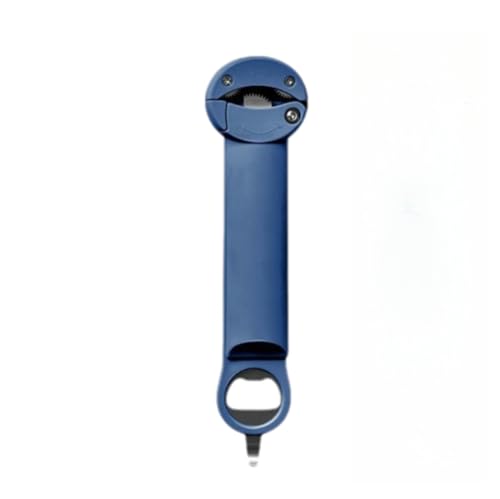 Essential - Abrelatas y latas: opciones manuales, de seguridad, para zurdos y aptas para artritis, además de abridores de tarros ajustables para nuevos hogares (azul)