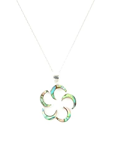 Pendentif Abalone en forme de fleur argent 925 : le cadeau d'anniversaire mémorable pour femme