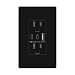 TOPGREENER USB Outlet with Dual Type C Charging Ports, 5V 6A, Duplex Tamper Resistant Receptacles 15A, Includes Wall Plate, and 3 Interchangeable Face Covers, TU21560A2C