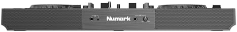 Numark Mixstream Pro Go - Samodzielny DJ kontroler z mikserem, głośnikami, akumulatorem, Amazon Music Unlimited, WiFi i touchscreenem; do Serato DJ