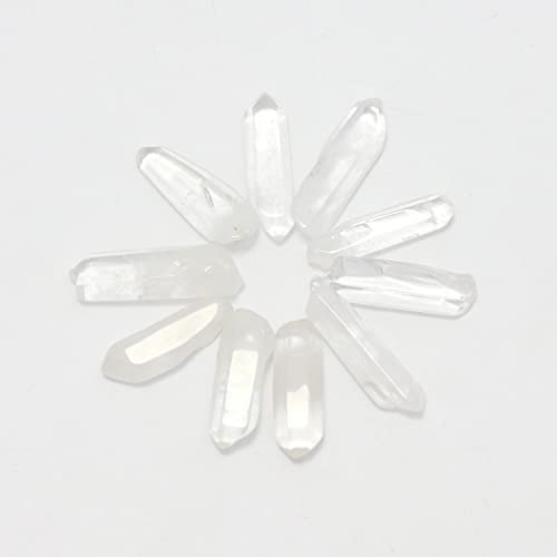 Namzi 10 Packs of Brazilian Tumbled Polished Natural Clear Quartz Crystals Points, Crystals and Healing Stones Quartz Bulk for Wicca, Reiki, Healing Energy, Chakra Stones, Witchcraft Supplies - Thumbnail 2