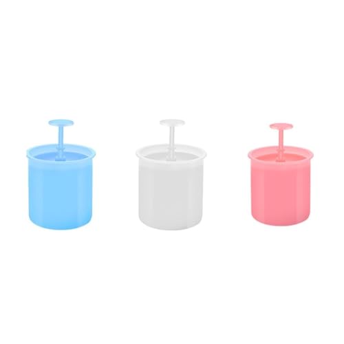 LALADEFIEE Bote para Hacer Espuma Facial de Plástico Pp y Abs, Kit de 3 Piezas Portátil de Rostro y Cuerpo, Taza de Espuma Multifuncional para Uso Facial Manos Color Color Aleatorio