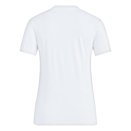 adidas Mujer Essentials Logo Tee, White / Black, XS