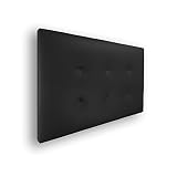 Silcar Home - Cabecero de Cama Carlo 115 Negro - Estructura de Madera, 115 cm