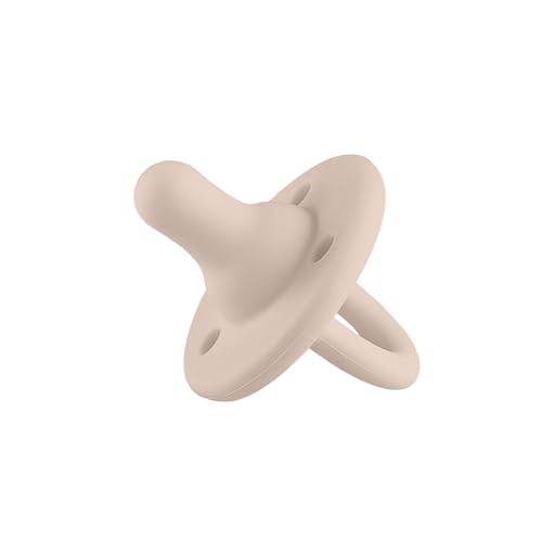 Image of Lee Lee and Me Paci - Sand Color - 100% Medical Grade Silicone Pacifier Breast-Like Nipple Design for Better Latch - Size 0-18 Months