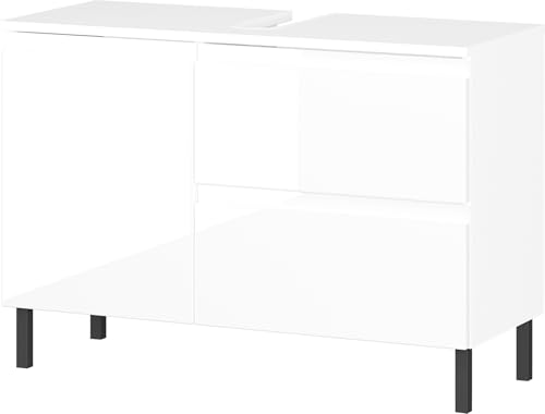 Germania Waschbeckenunterschrank 8243-84 GW-Salinas, in Weiß,mit Siphonaussparung, 80 x 56 x 34 cm (BxHxT)