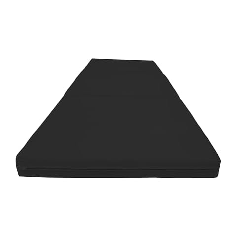 D&D Futon Black Trifold Foam Bed Cover