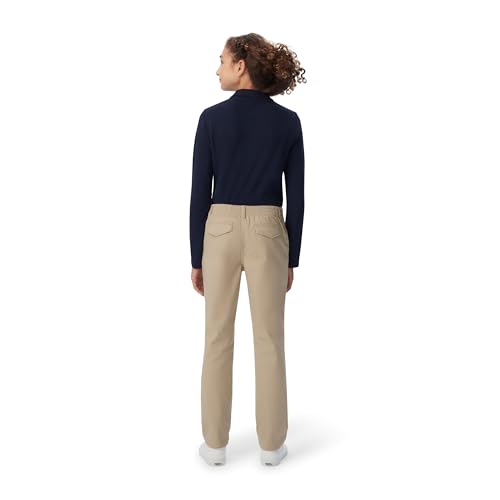 Image of French Toast Girls' Pull-On Straight Fit Stretch Twill Pant