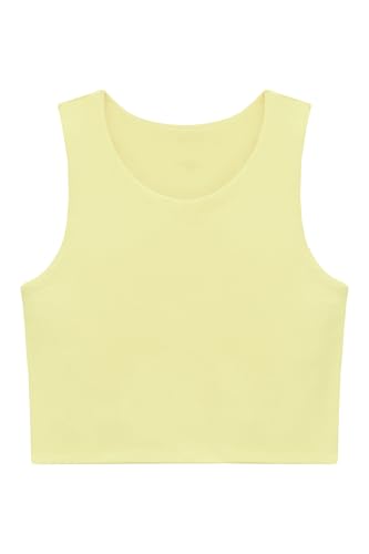 Image of Lilax Girls' Double Lined Sleeveless Basic Crop Tank Top