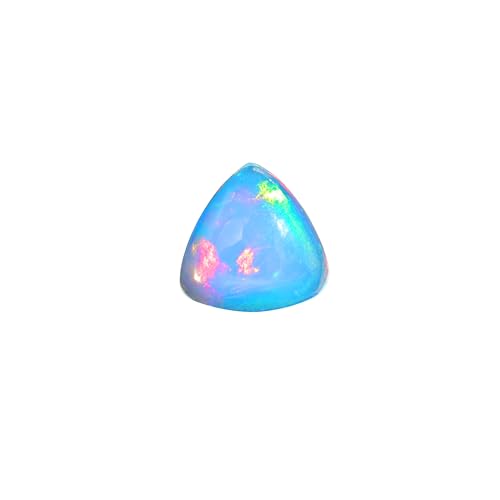 Opale de feu éthiopienne 1,15 ct cabochon trillion 8mm, pierre idéale pour cadeau personnalisé