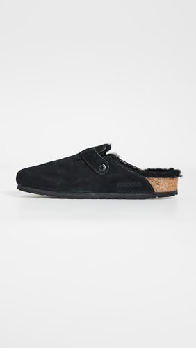 Birkenstock Men's Boston Shearling Sandals, Black Black, 12 Medium US