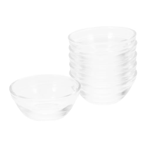 TOGEVAL 6 pezzi Ciotole in Vetro Trasparente per Dessert e Budino Piccole Scodelle Impilabili Resistenti e Facili da Contenitori Alimentari e Uso