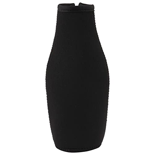 Pqahffowr Paquet de 6 Manchons Refroidisseurs de Bouteilles de BièRe pour Garder la Boisson au Froid Housse de Manchon IsoléE en NéOprèNe Extra-éPais ZippéE Noire