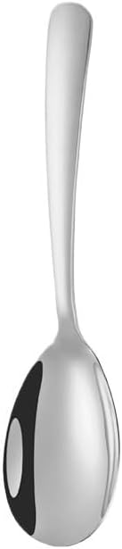 Silverware Flatware Set, 1/4/6/8/10/12 Pieces 304 Stainless Steel Thickened Spoon Medium Spoon Daily Restaurant Spoon Spoon For Soup And Dinner(Silver,12Pcs)