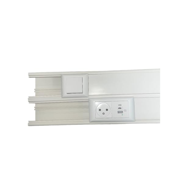 Goulotte appareillable 150x50mm, 2m, Blanc, Lot de 4