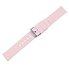 sourcing map Silicone Watch Band 14mm Width Quick Release Soft Rubber Replacement Watch Strap with Stainless Steel Buckle for Men Women, Pink #2