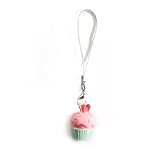 SHTALHST Cupcake Keychain Cute Dessert Keycharm for Women Sweets Keyring Cake Keychains Giftsfor Baking Lover