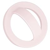 Magnetic Silicone Ring Grip Phone Holder, Rotating Finger Loop Ring Grip Holder, Soft and Portable, Strong Magnetic Attraction, Compatible with Magsafe Phone Case (Light Pink)