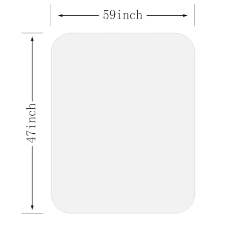 Image of 2Pack Crystal Clear 1 /5 inch Thick 59 inch x 47 inch Heavy Duty Hard Chair Mat, Can be Used on Carpet or Hard Floor