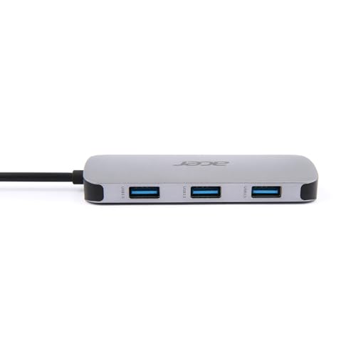 Acer Adattatore Multiporta USB TYPE-C 7 in 1, Dongle, Adattatore Universale da Viaggio, Porte 1 x HDMI, 3 x USB 3.2 Gen 2 type-C, 1 x SD/TF, 1 x PD, Argento - Hub USB - Immagine 3