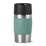 Emsa N21603 Travel Mug Compact Thermo-/Isolierbecher aus Edelstahl | 0,3 Liter | 3h heiß | 6h kalt | BPA-Frei | 100% dicht | auslaufsicher | spülmaschinengeeignet | 360°-Trinköffnung | Grün