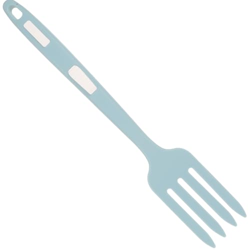 SHINEOFI Fourchette Cuisine en Silicone Bleu Lac Fourchette à Spaghetti Antiadhésive Ustensile Pratique pour Pâtes et Nouilles Frites Outil Sûr Odeur pour Usage Domestique