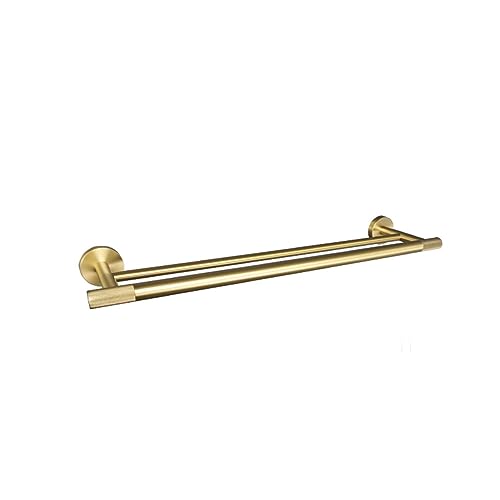 Barre de serviette dorée brossée pour créer une ambiance spa chez soi