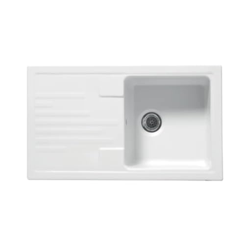 LAVELLO DA INCASSO IN CERAMICA MOD. C282 CON 1 VASCHETTA 86 x 50 Bianco