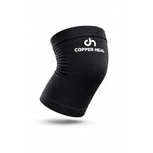 COPPER HEAL Knee Compression Sleeve Knee Brace with Highest Copper Infused Content to Support Stiff Sore Muscles & Joints Meniscus Tear & Patella Stabilizer Strap