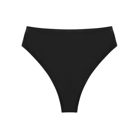 Colloyes Women's High Waisted Thong Bikini Bottom Cover