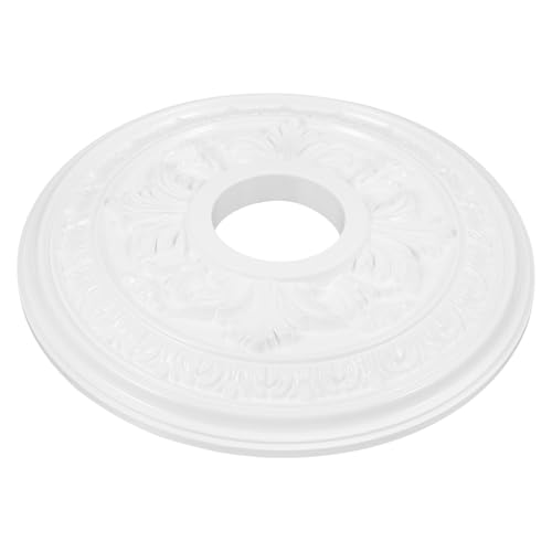 Médaillon de plafond en PU plaque de recouvrement blanche décorative