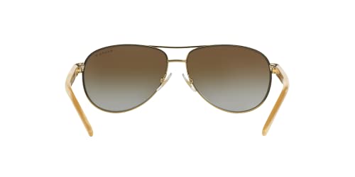 Ralph Woman Sunglasses Shiny Gold Frame, Polar Gradient Brown Lenses, 59Mm #TOP3