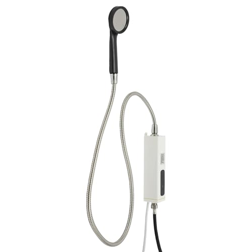 Calentador de agua eléctrico instantáneo de 3500 W, con cabezal de ducha e indicador LED, IPX4, sin depósito para baño, cocina
