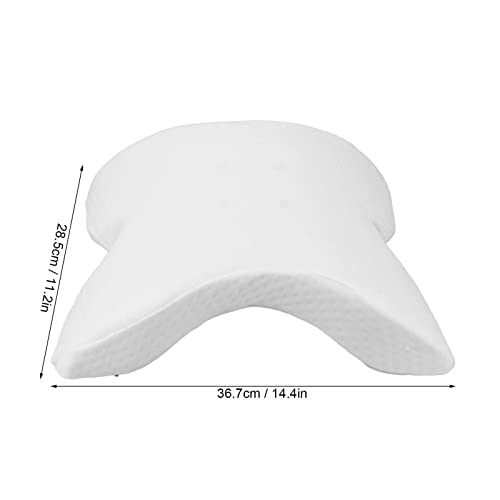 Kosdfoge Arm Pillow Slow Rebound Pressure Memory Foam Arched U Shape White Cuddle Pillow, Fabric Anti-Hand Numb Snore Neck-Protection Couple Sleep Pillow, For Travel Sleeping 11.2 X 14.4In #TOP7