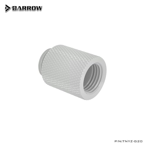 Adaptador extensor G1/4 de 20 mm con acabado premium blanco 2