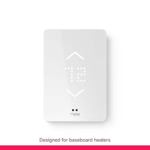 Mysa Smart Thermostat for Electric Baseboard Heaters 240V | Remote Control with 100% Free APP | Easy Install | HomeKit, Alexa, Google Home | Wi-Fi Programmable | Temp. & Humidity Alerts