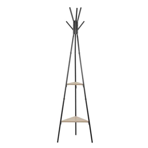 VINTHERA MOA Perchero con Pie en Acero y Madera, 49.5x49.5x180 cm