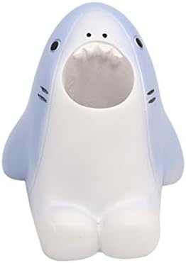 Sigripea Mini Toothbrush Holder Cute Animal Resin Household Set Toothbrush Holder Bathroom Multifunctional Storage Box & Kids Toothbrush Holder, Office Pen Holder (Shark)