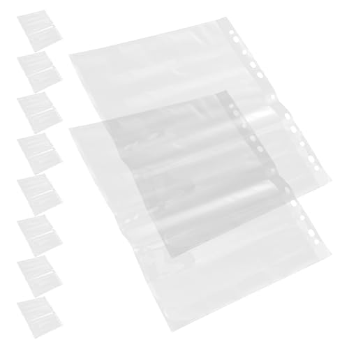 UKCOCO 10pcs Waterproof Film Sleeves Heavy Duty Page Protectors with 135-hole Binder Pockets for Photo Negative Storage, Dustproof Document Holders Suitable for Archival and Studio Use