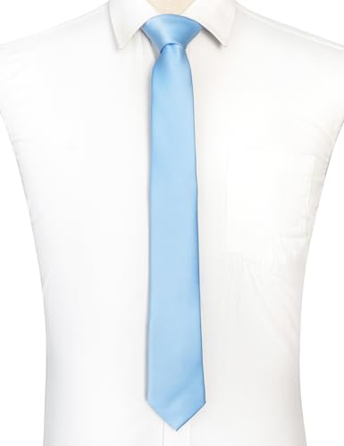 Image of JEMYGINS Solid Color Tie Mens Necktie for Business and Wedding