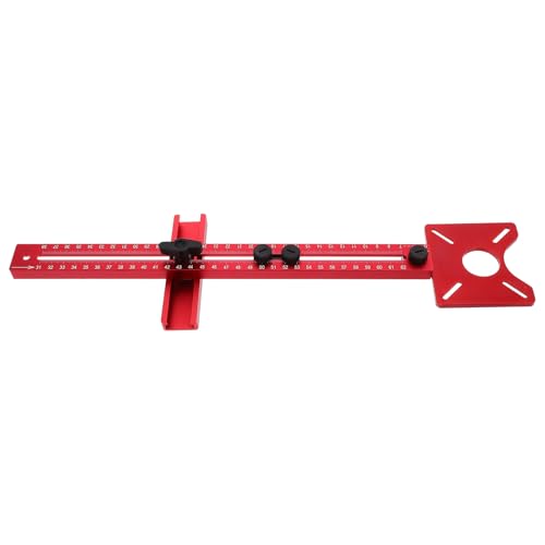GALPADA Soporte de Ranura de Fresado Ajustable para Carpintería Base Sólida Plantilla Guía para Fresadora de Aleación de Aluminio 400Mm Herramienta Multifuncional para Corte Circular y